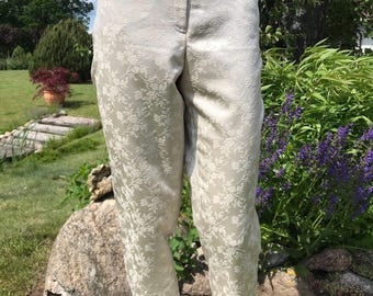 パンツ 90s- christian dior cotton linen slacks Christian Dior 90s Linen Slacks Jeans Size 73 Linen Blue