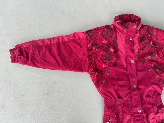 Vintage 1990s Rucanor Ski Suit Skiing Overalls One Piece Women's Snow Suit Winter Sportwear Ski Jumpsuit Snowboard Suit Size XL View 5