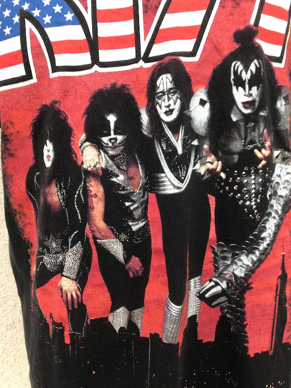 Maglietta vintage Kiss Hard Rock KISS Black Hard Rock Glam Band