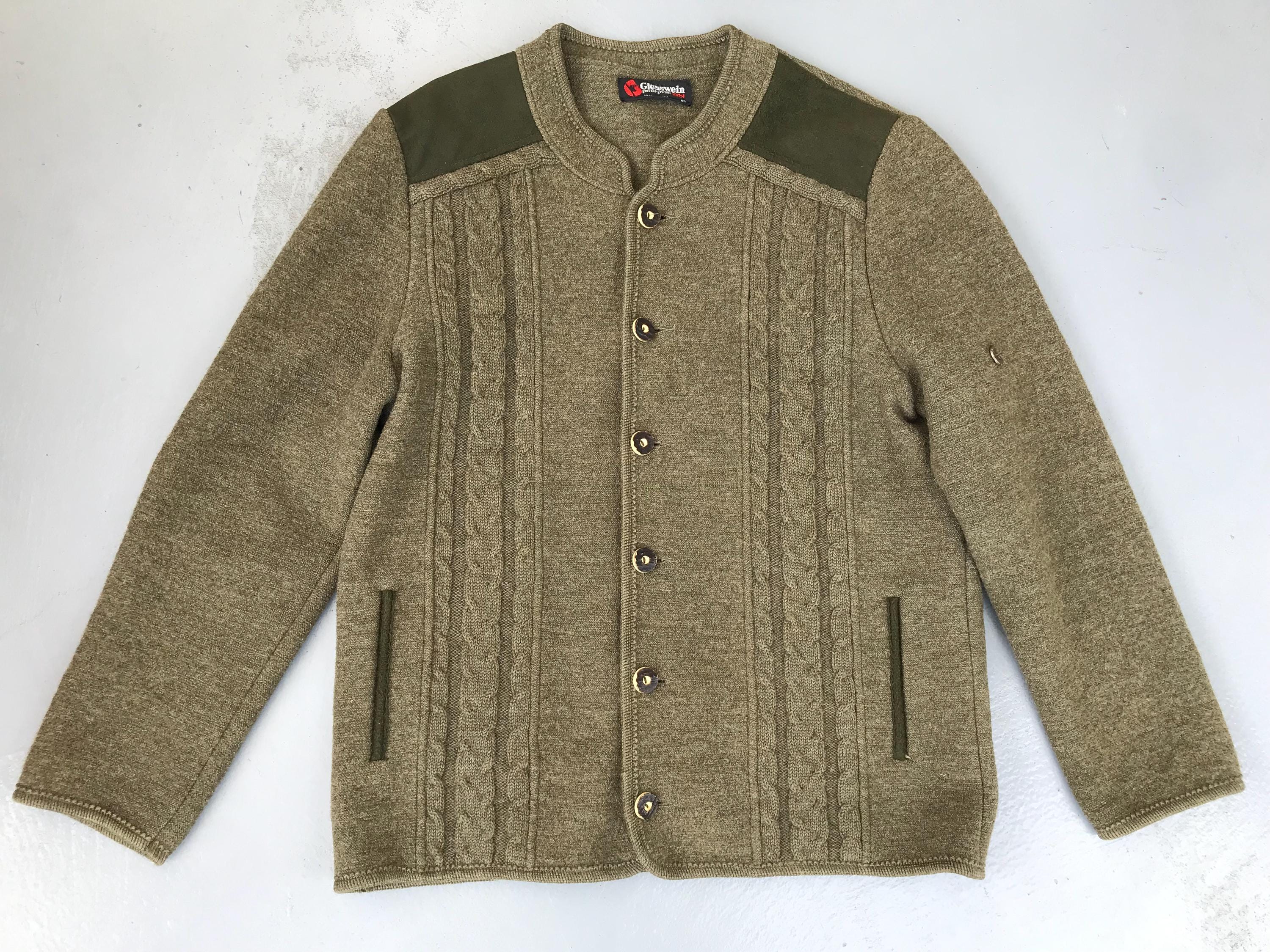 Vintage 80s Giesswein Men's Wool Cardigan Austrian Tyrol Vintage 80s Giesswein Men's Wool Cardigan Austrian Tyrol