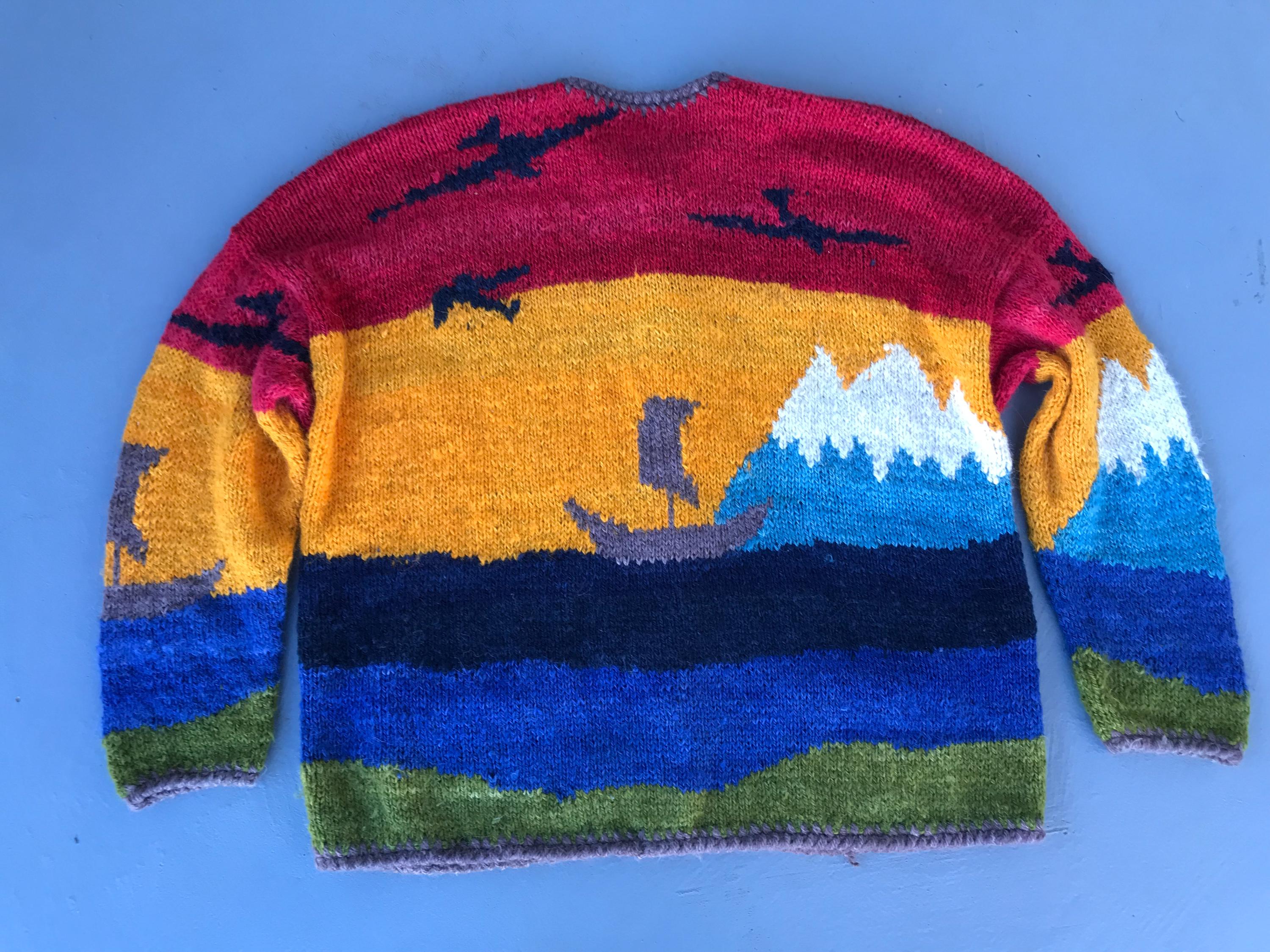 トップス dead vintage super alpaca cardigun o Vintage Lord Jeff 100% Alpaca Wool Cardigan Sweater Red Size
