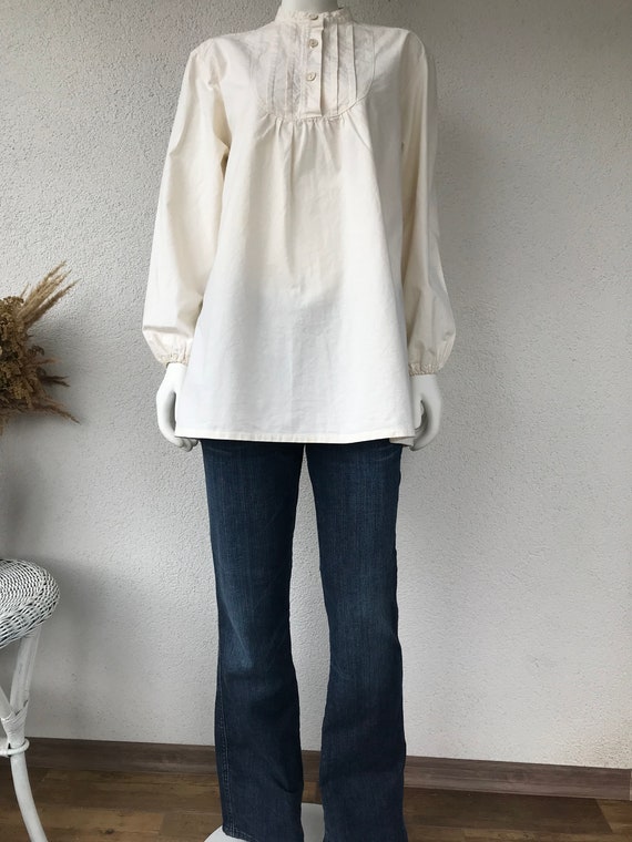 80s oversized shirt Summer Cotton Top Women Shirt… - image 3