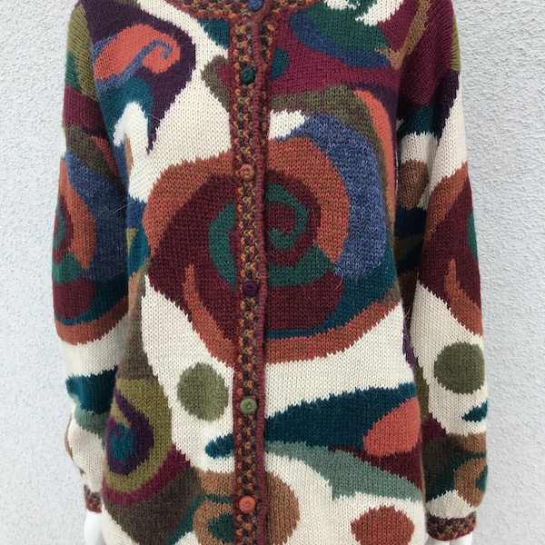 Colorful Cardigan - Etsy