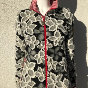 ヴィンテージ ウール ジャンパー グレー ホワイト ブラック フィット ジッパー ジャンパー レディース ボイルド フェルト ウール 暖かい ウール セーター ジッパー プルオーバー スキージャンパー サイズ S/M