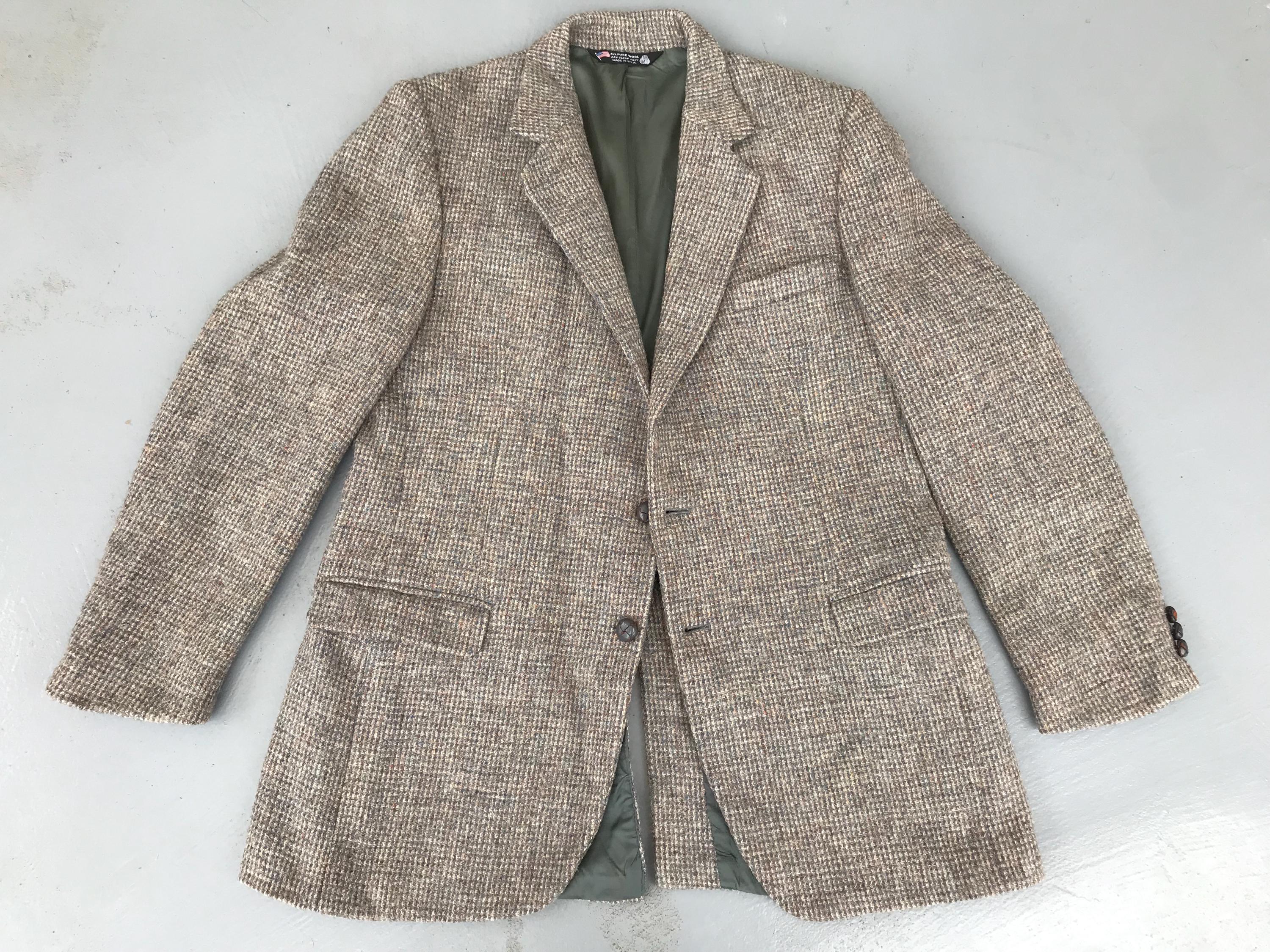 Vintage 60s Harris Tweed Coat Vintage 60s Mens Harris Tweed Hand