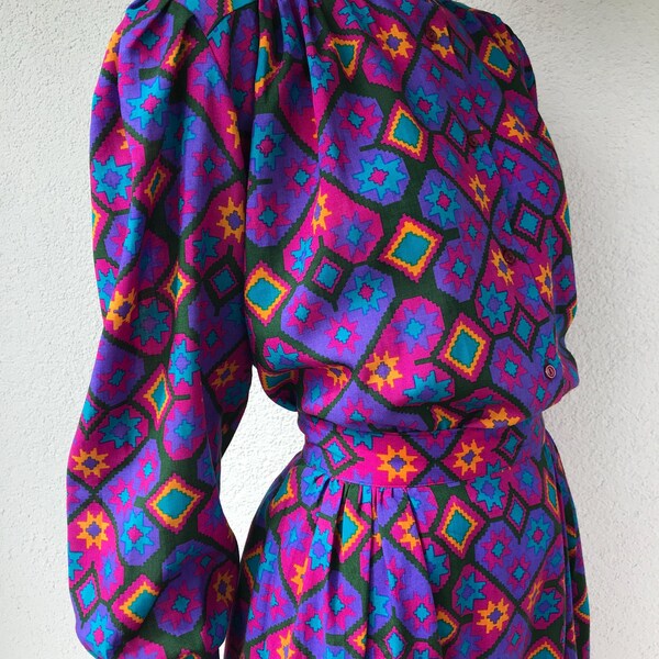 Breakin’ Loose Vintage 80s One Piece Mini Skirt Suit Size 3/4