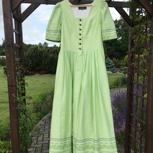 Vintage Berwin & Wolff Trachten Dress Long Cottagecore Dress Bavarian Folklore Puff Shoulders Dress Folk Austrian German Octoberfest Medium