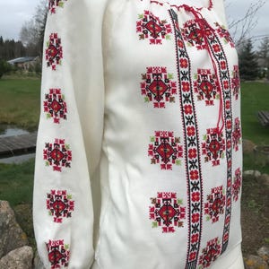 トップス used euro embroidery blouse TUREAU Womens Embroidered Shirt Long Sleeve Boho Blouse Lantern