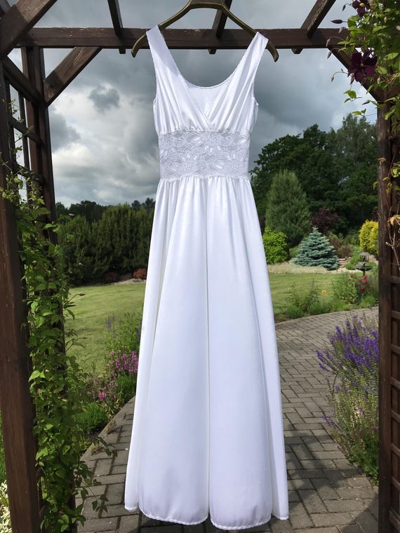 vintage long white lace dress Vintage Floral Lace Off Shoulder Maxi Dress
