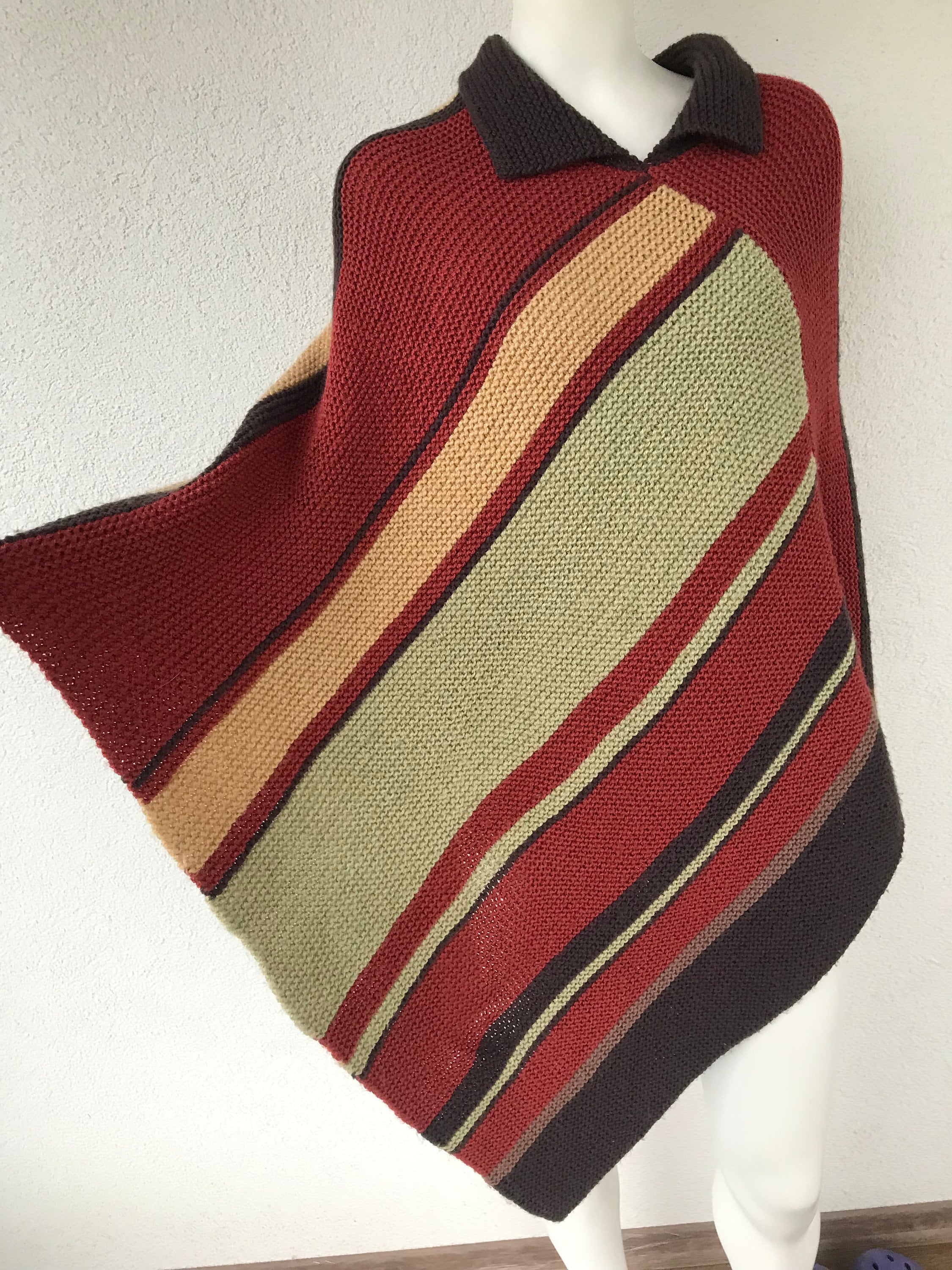 80s～ wool poncho coat 1980s 80s VIntage 100% Marino Wool Grey Cape Coat with