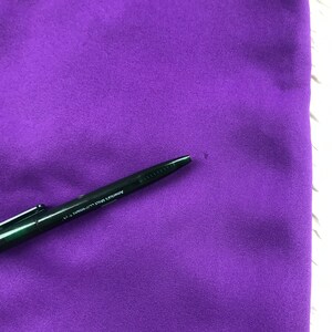 Vtg 70 s Boho Chic Groovy superposition brillante robe Maxi robe taille haute rétro lumineux violet longue robe de soirée manches 3/4 étage longueur taille S/M image 10