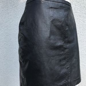Y2K Stella Nova Real Leather Skirt Vintage 90s Genuine Leather Short Mini Skirt Black Leather Mini Skirt Lamb Leather Skirt Size Medium