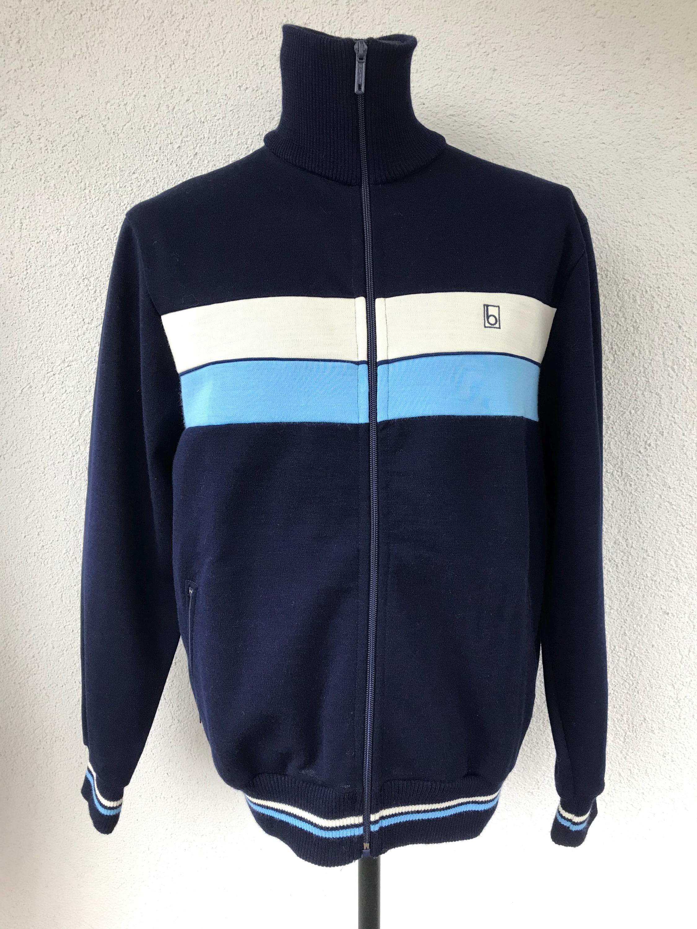 Vintage 80s Wool Blend Track Jacket, Full Zip Sportswear (M/L) - Etsy