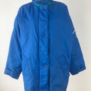 Vintage 1990s 90&#39;s RAGAZZI Jacket with Pockets Zipper Sports Jacket Parka Coat Long Ski jacket Sportswear Jacket Wind Hoodie Jacket Medium