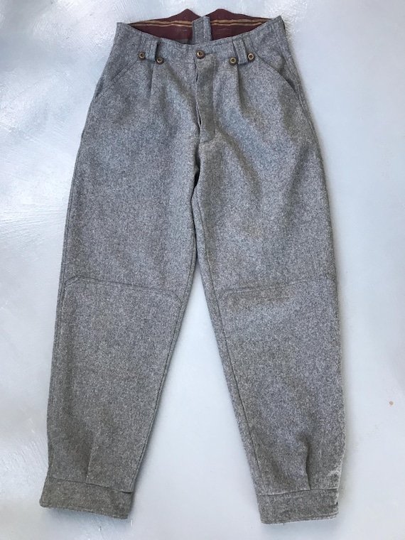 Vintage BOUVIAC Gray Wool Blend Hunter Hiking Pants With Move