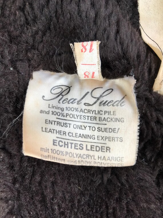 Vintage Wildleder Mantel 70er Medium Damen Braun Winter Wildleder