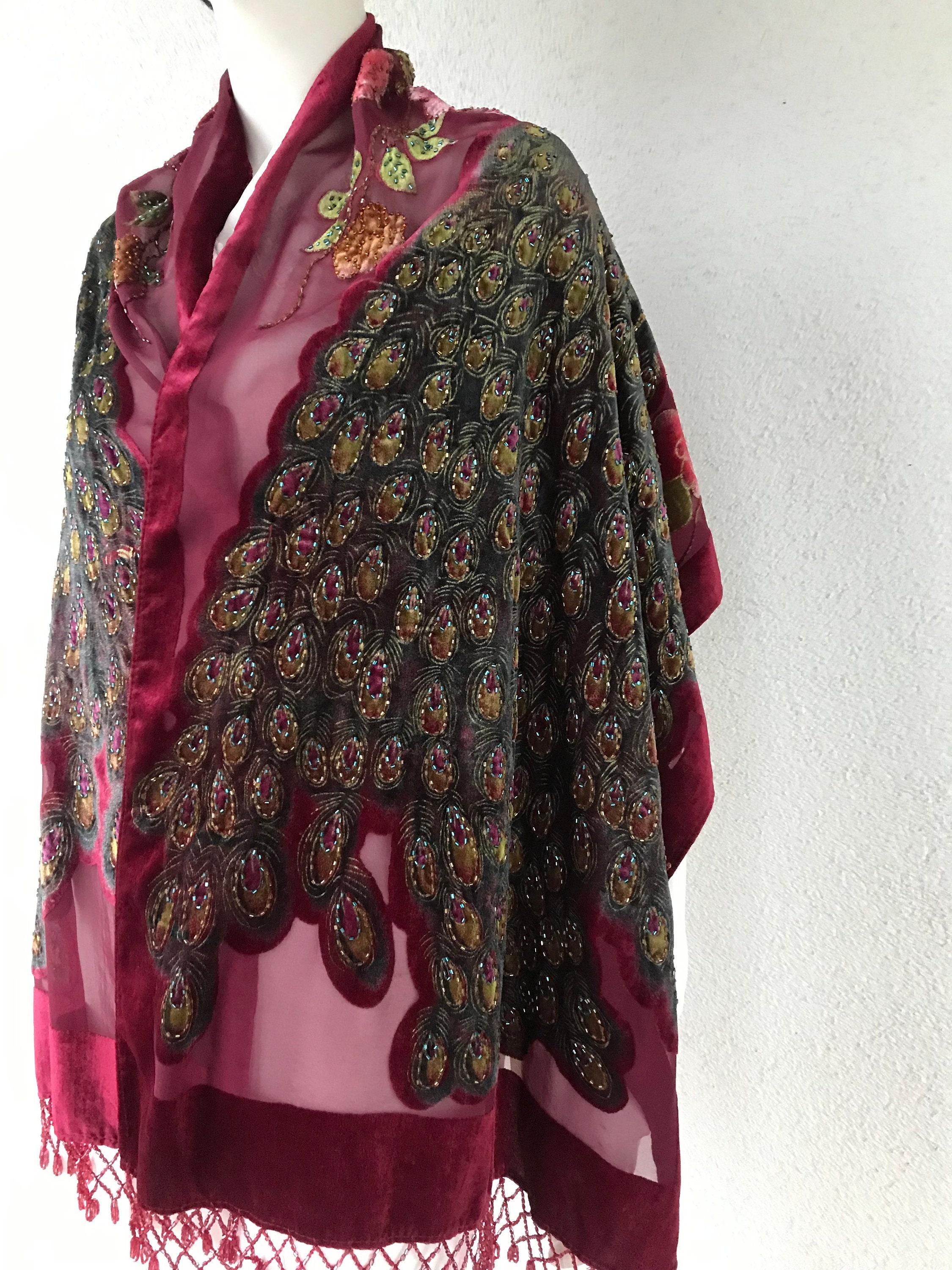 Sciarpa Pashmina Con Paillettes Ricamate Donna – Oro-nero, 190x60 Cm, Per Matrimoni E Serate Di Gala - 2
