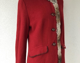 90s Vintage Geiger Womens Tyrolean Boiled Wool Jacket Made 90s Vintage Geiger Womens Tyrolean Boiled Wool Jacket Made