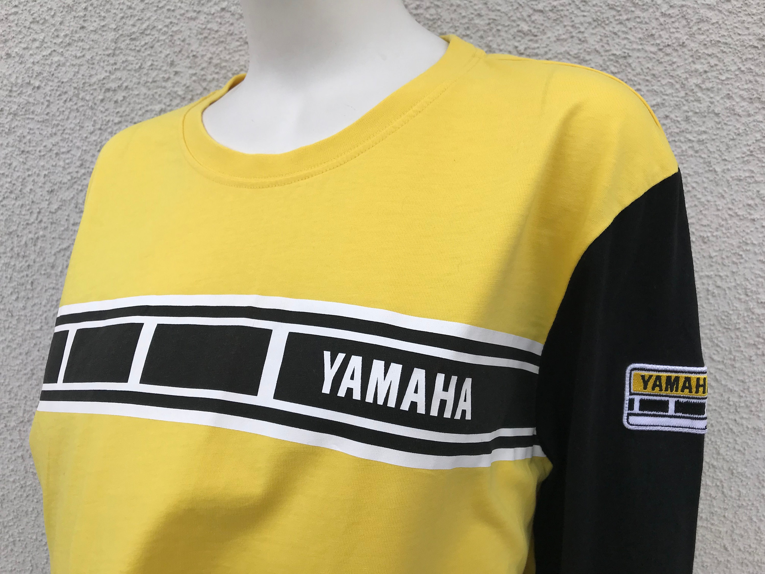 Vintage 1990s 00s Bright Yellow Yamaha Motorcycle Racing Motocross
