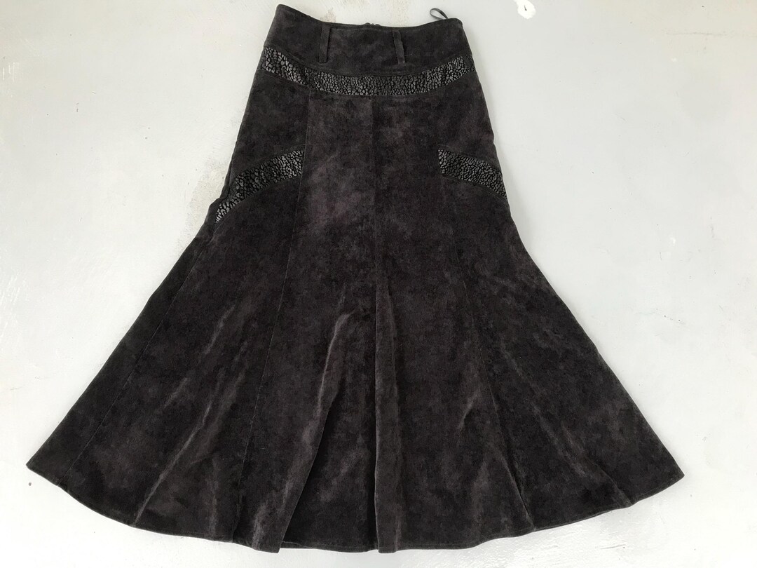 90s Tan Corduroy Maxi Skirt (S)