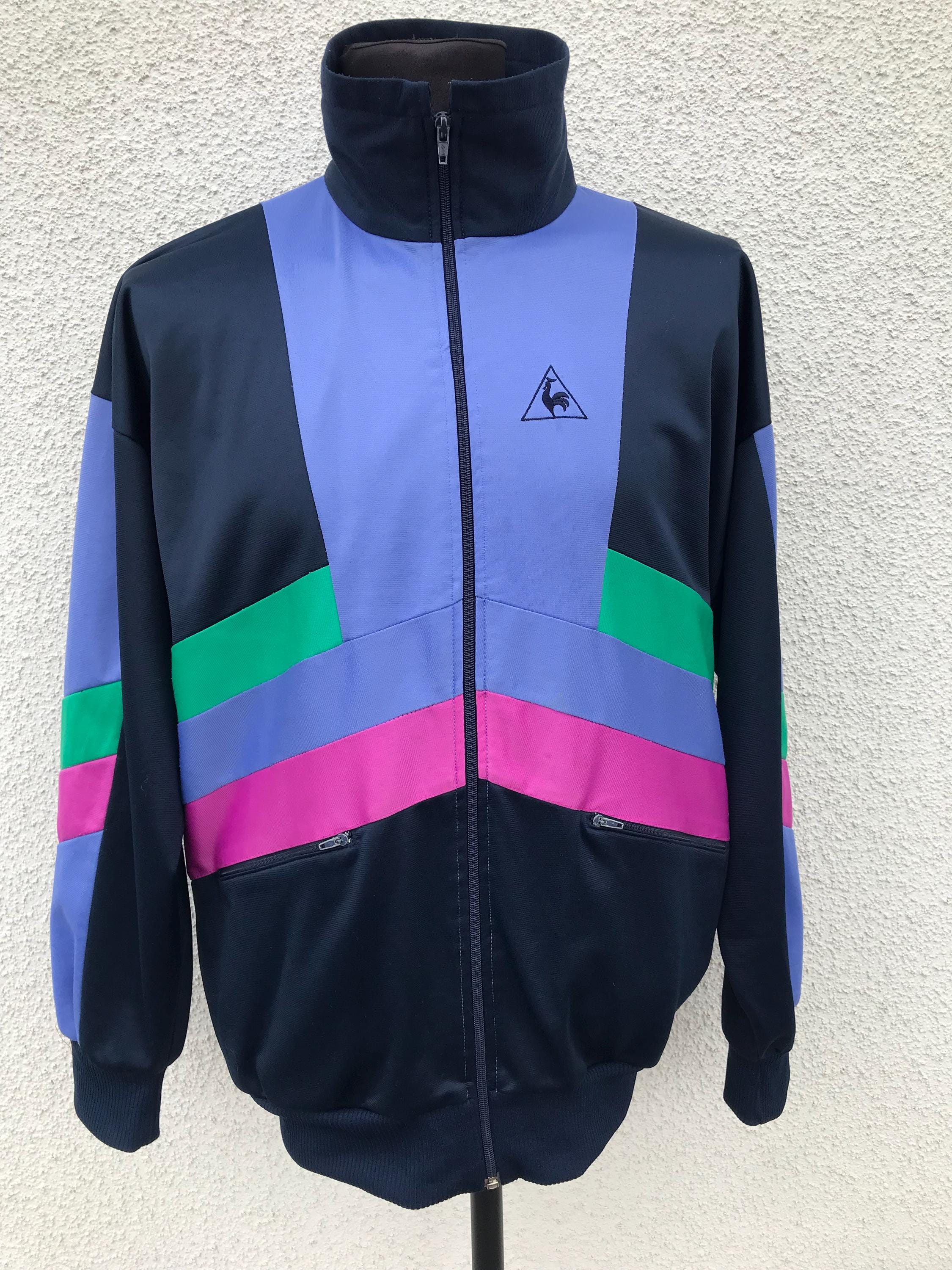 Vintage Le Coq Sportif Track Jacket Full Zip 80s Windbreaker