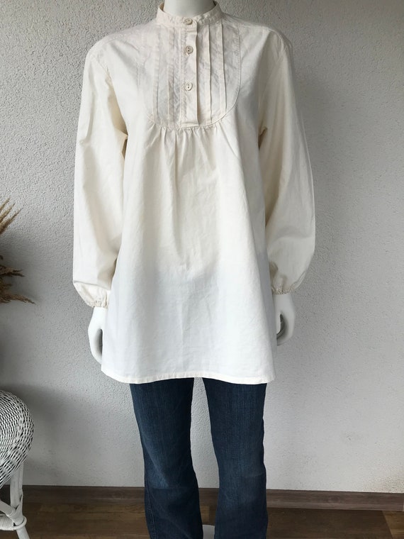 80s oversized shirt Summer Cotton Top Women Shirt… - image 6