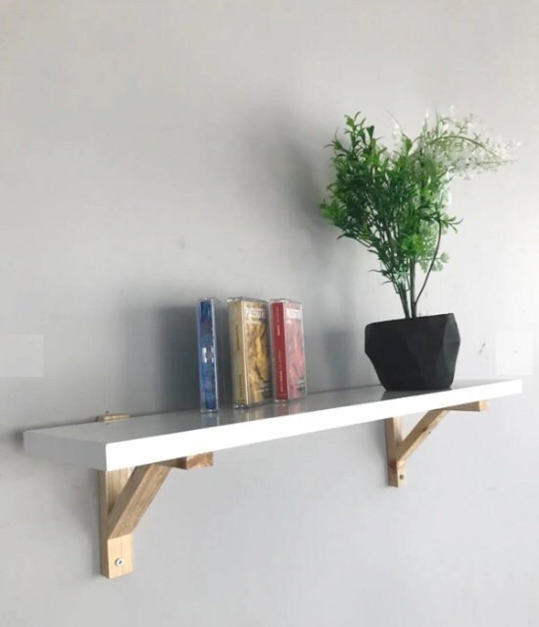 Wooden Leg Bookshelf Wall Shelfdecor Shelf Floating Etsy