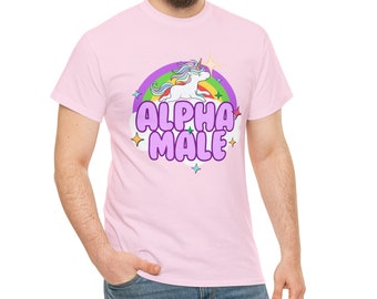 Alpha Male Unicorn T-Shirt, Funny Unicorn Unisex Tshirt, Funny Shirt, Funny Graphic Tee, Offensive Shirt