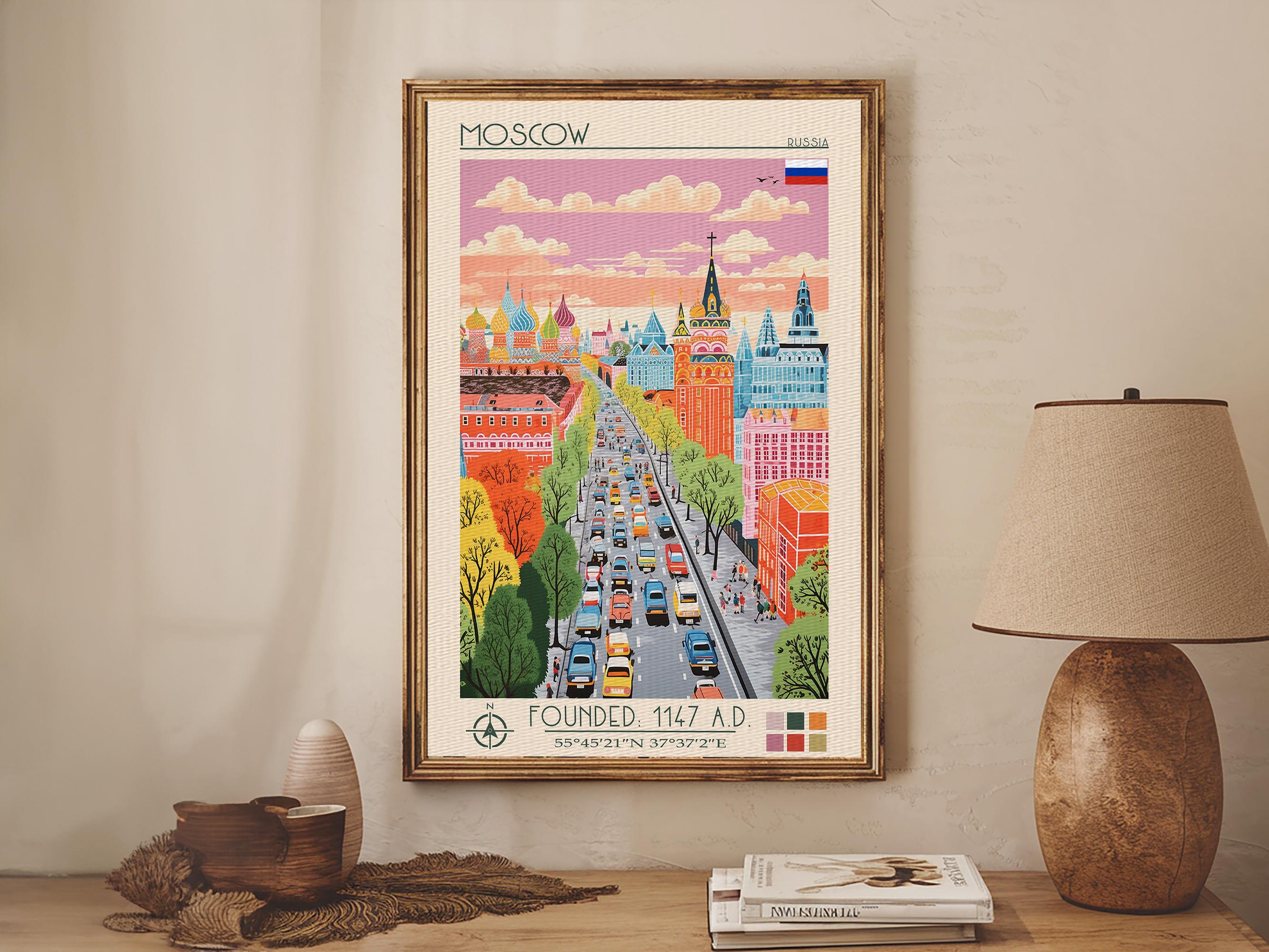 パステル画 ニューヨーク New York City Subway New York Colourful Silkscreen Illustration 2