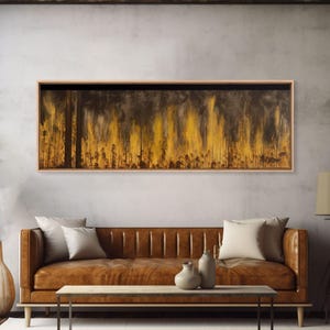 Forest Fire Framed Canvas Print: Extra Large Panoramic Wall Art
