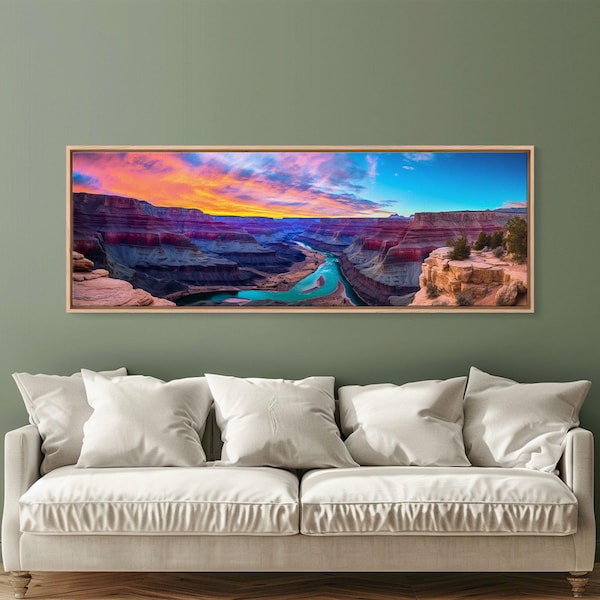 Arte mural panorámico del Gran Cañón: Impresión de paisaje extragrande