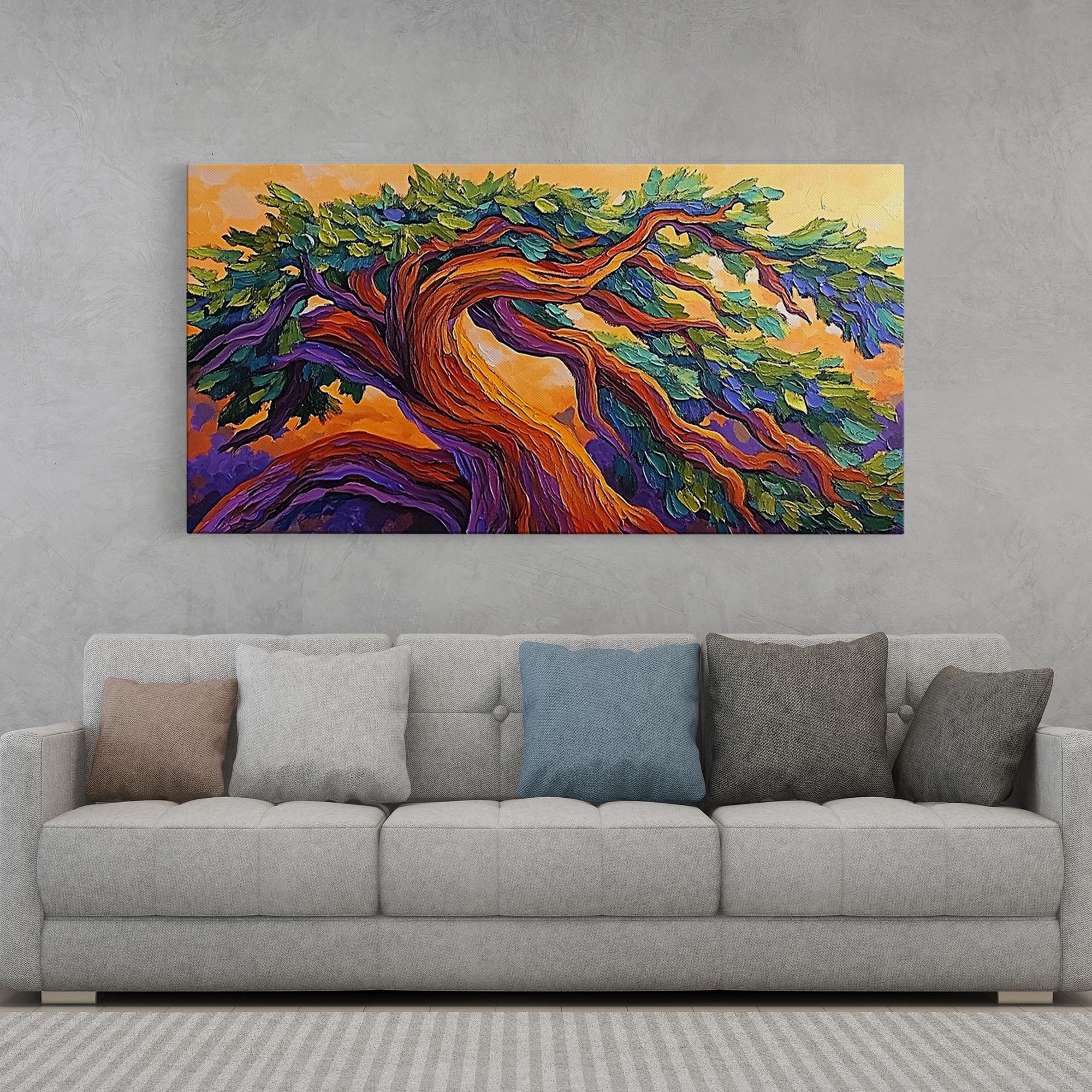 Autumn Tree Canvas Print: Whimsical Fall Bedroom Wall Art - Etsy