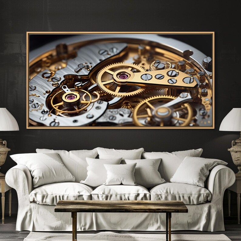 Watch Mechanism Canvas Art: Clock Gears Wall Decor Bild 13