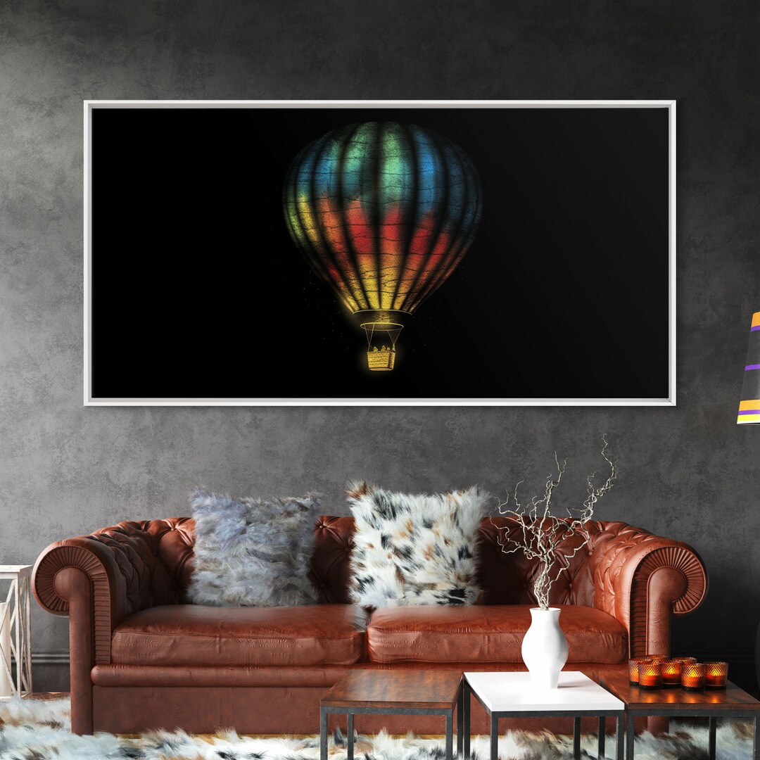 Colorful Hot Air Balloon Wall Decor Metallic Wall Art Etsy