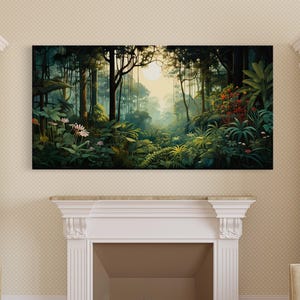 Jungle Canvas Art: Forest Wall Print, Panoramic Landscape immagine 15