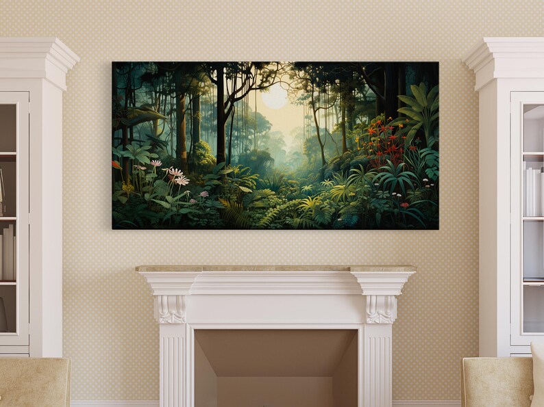 Jungle Canvas Art: Forest Wall Print, Panoramic Landscape immagine 15