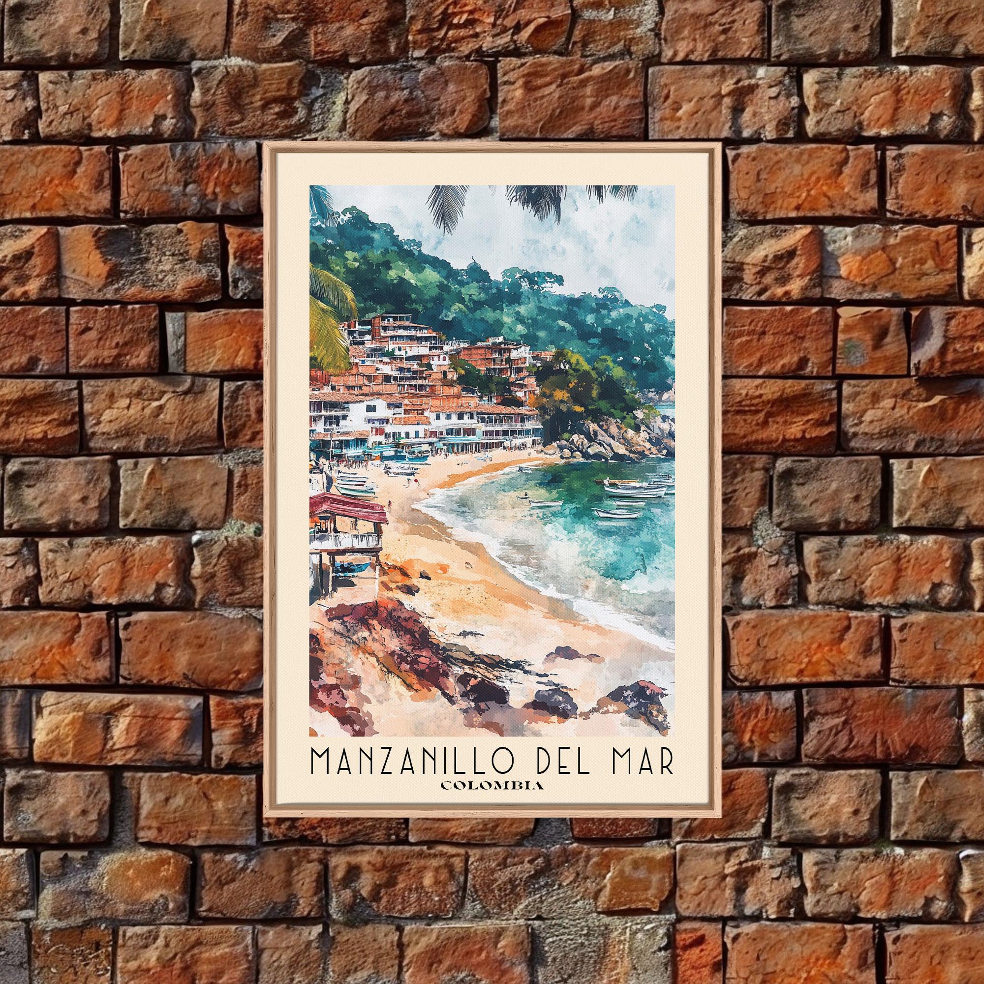 Manzanillo del Mar, Colombia Watercolor Print, Vacation Gift, Colombia Wall Art, Beach Painting, Beach Decor, Beach Or Lakehouse Art