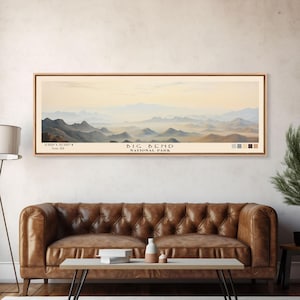 Big Bend National Park Panoramic Art Print: Texas Travel Poster