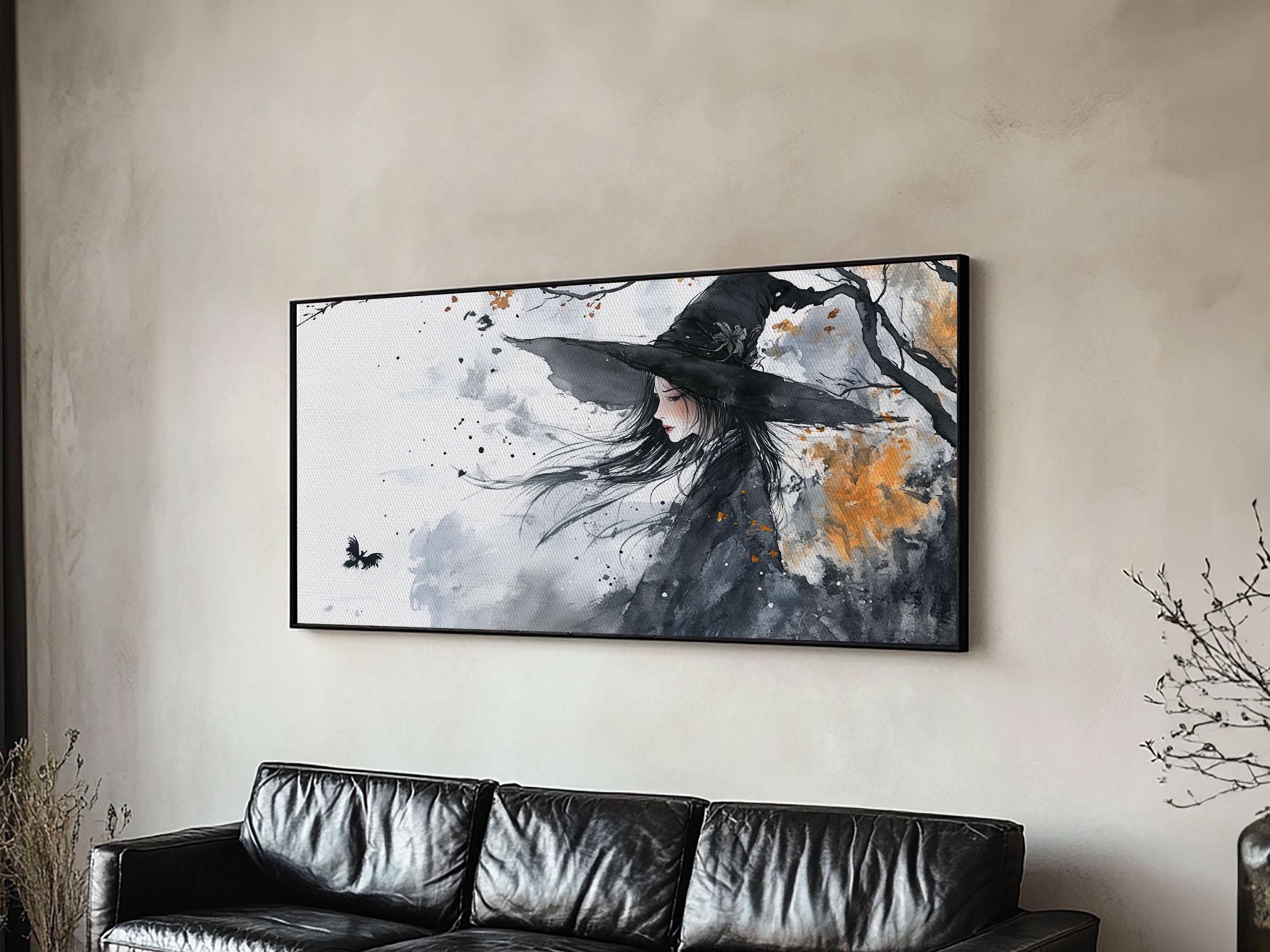 Wabi Sabi Witch - Framed Canvas Print - Eclectic Home Decor - Witchy Wall Art