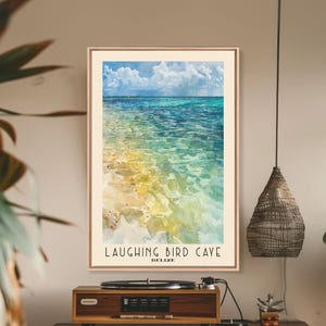 Laughing Bird Caye, Belize Watercolor Print, Vacation Gift, Wall Art, Vacation Wall Art, Vacatation, Beach Decor, Beach Or Lakehouse Art