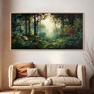 Jungle Canvas Art: Forest Wall Print, Panoramic Landscape immagine 3