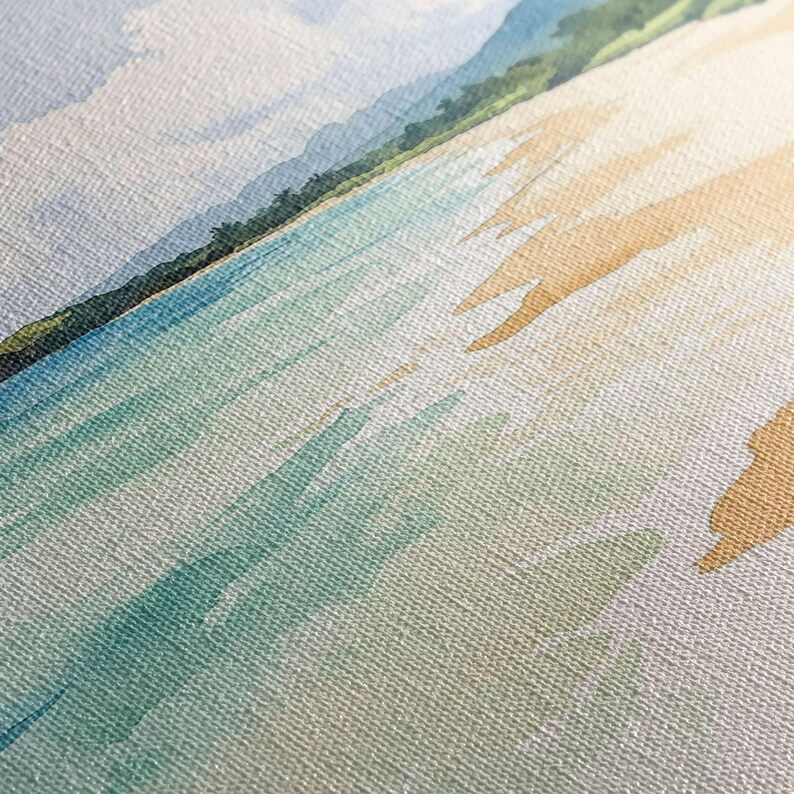 Kite Beach, Dominican Republic Watercolor Beach Print, Vacation Gift