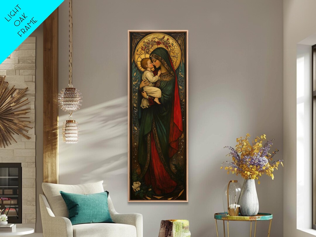 Mary Nursing the Christ Child Marian Love Tall & Narrow Art Deco ...