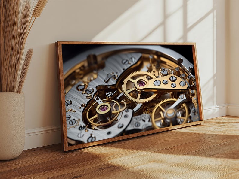 Watch Mechanism Canvas Art: Clock Gears Wall Decor Bild 18