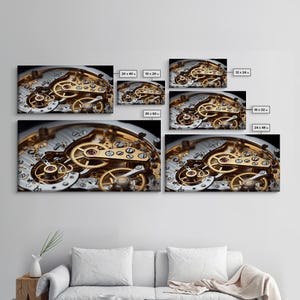 Watch Mechanism Canvas Art: Clock Gears Wall Decor Bild 8