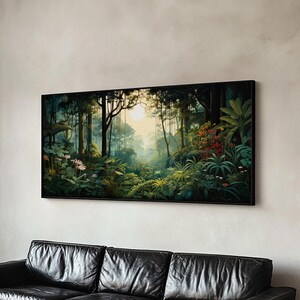 Jungle Canvas Art: Forest Wall Print, Panoramic Landscape immagine 18