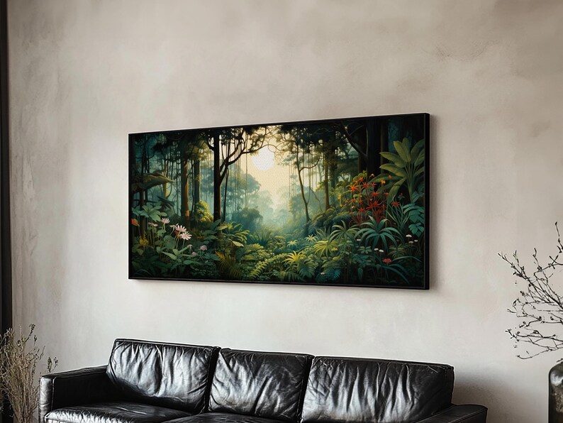 Jungle Canvas Art: Forest Wall Print, Panoramic Landscape immagine 18