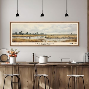 Badlands National Park Panoramic South Dakota Travel Art, National Park Print, Minimalist Travel Art, Subdued Watercolor Painting Panoramic