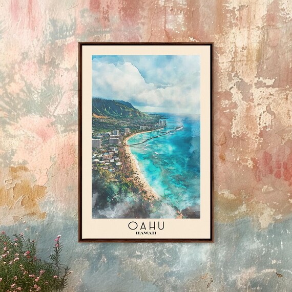 Hawaiian 絵画【木製額付】 手描き油絵】足立 弘樹 ひまわり畑1 F6 画家本人手描き絵画/額