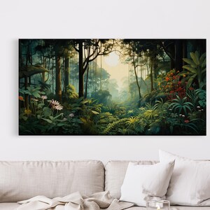 Jungle Canvas Art: Forest Wall Print, Panoramic Landscape immagine 14